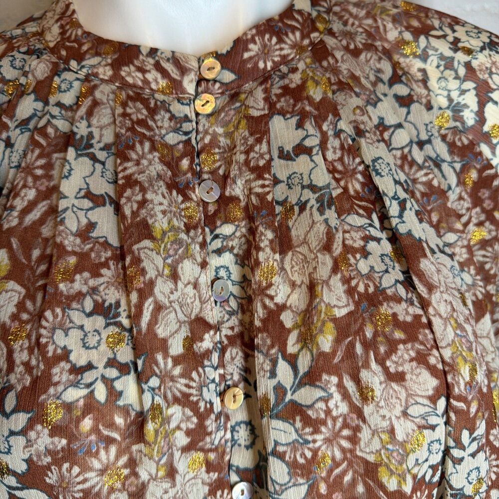 Fate Floral Blouse Sm NWT Boho Gypsy Cottagecore Vintage-Vibe - Picture 2 of 8